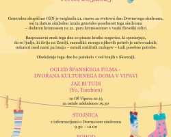 SVETOVNI DAN DOWNOVEGA SINDROMA – VABILO