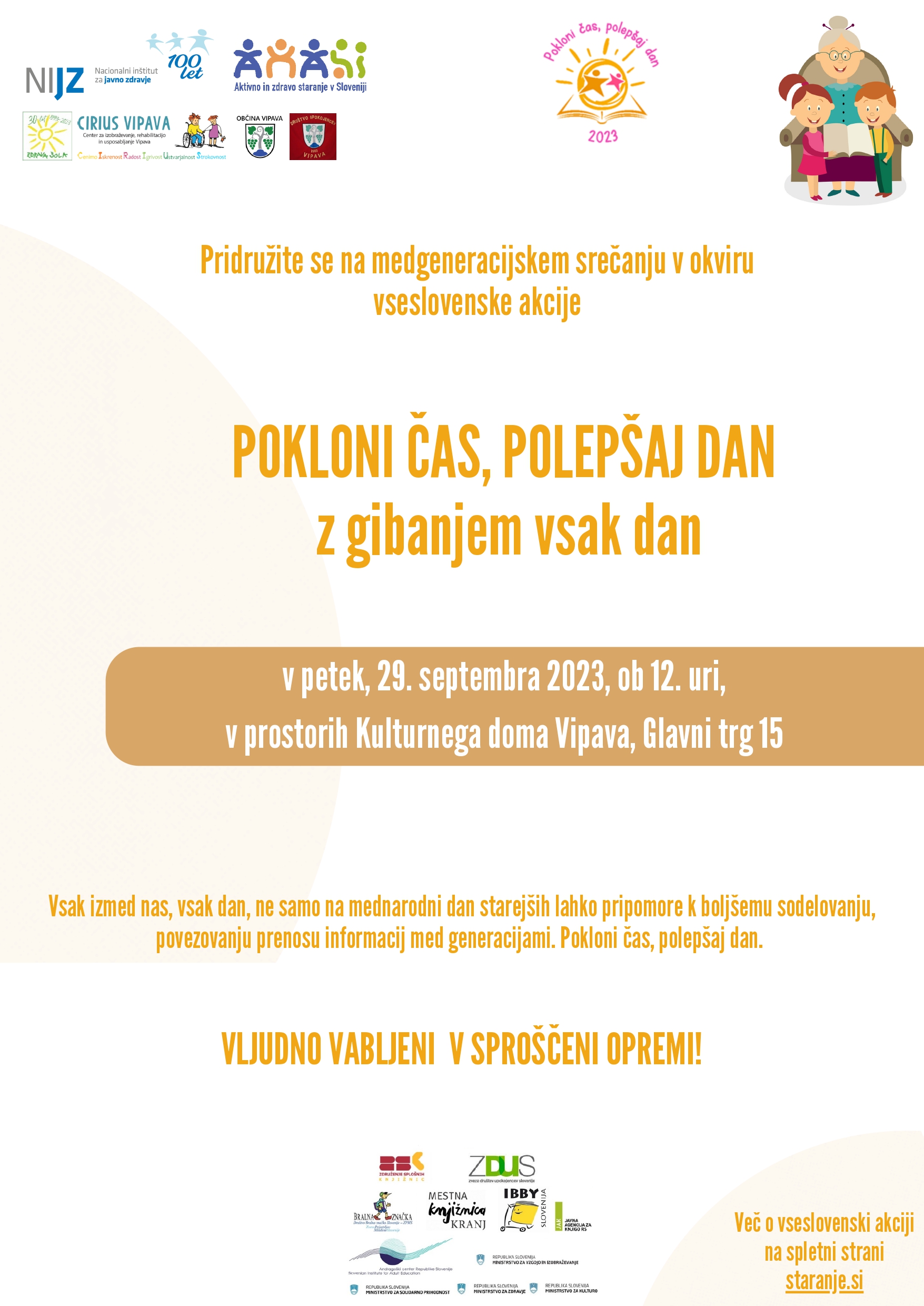 POKLONI ČAS, POLEPŠAJ DAN Z GIBANJEM VSAK DAN